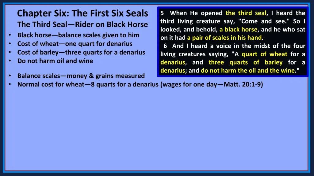 chapter six the first six seals the third seal 5