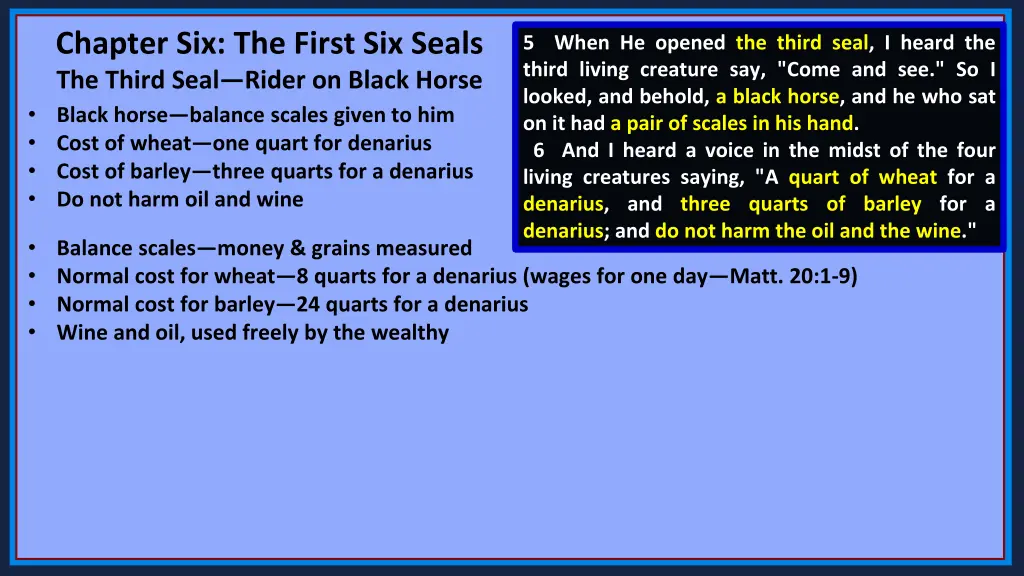 chapter six the first six seals the third seal 7