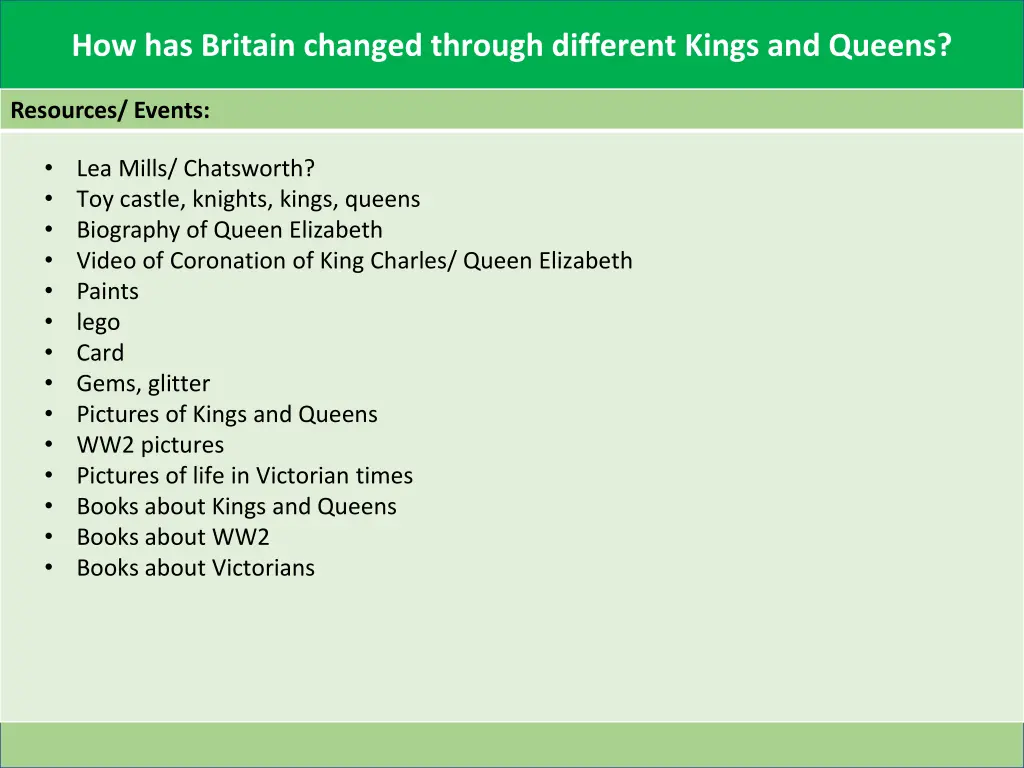 how has britain changed through different kings