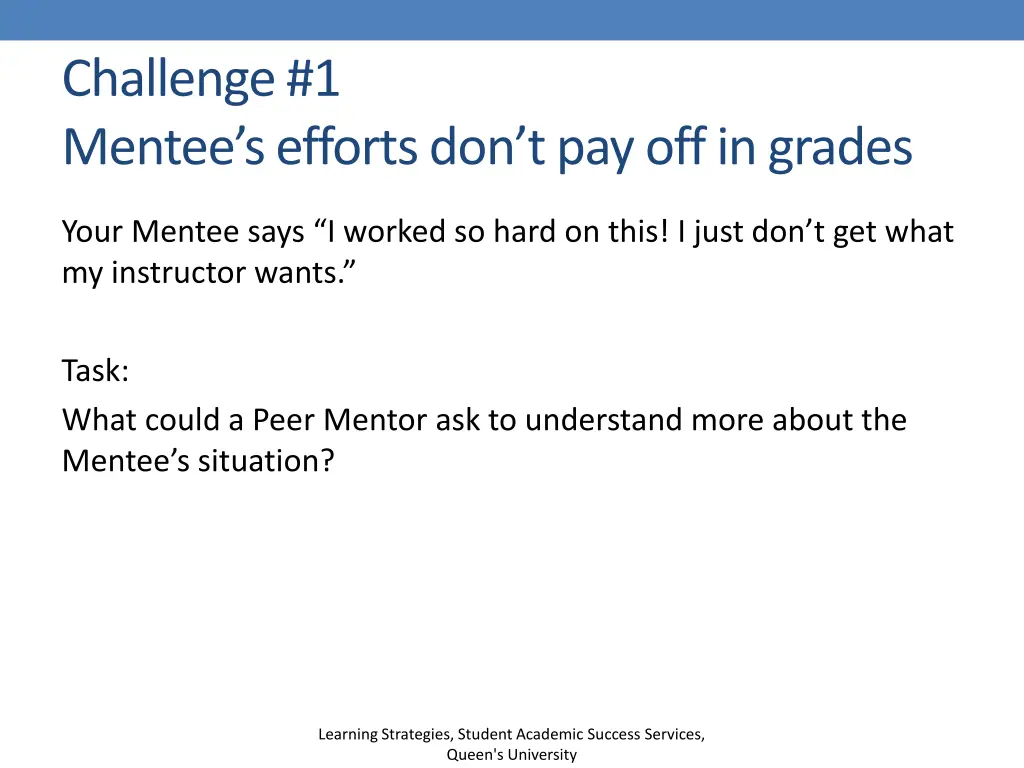 challenge 1 mentee s efforts