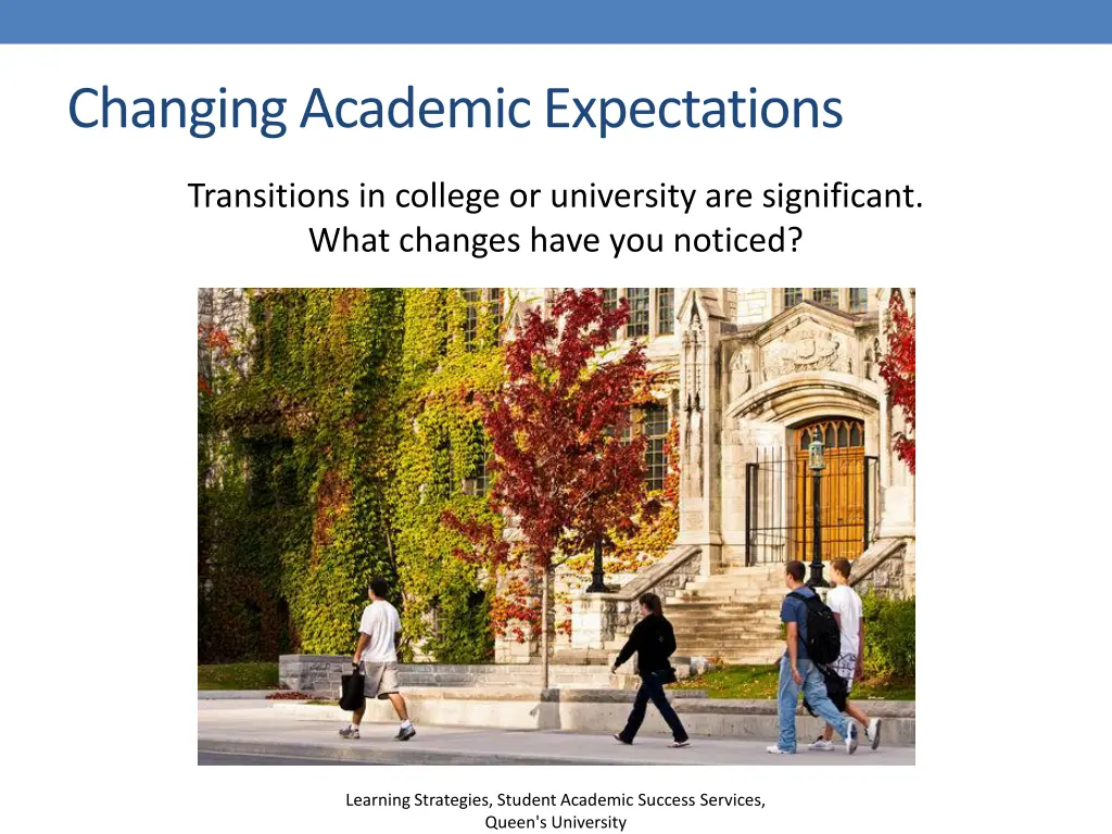changing academic expectations