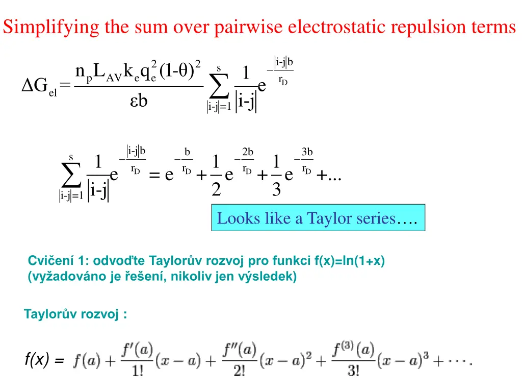 simplifying the sum over pairwise electrostatic