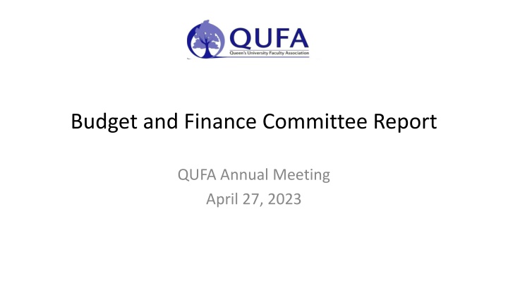 budget and finance committee report