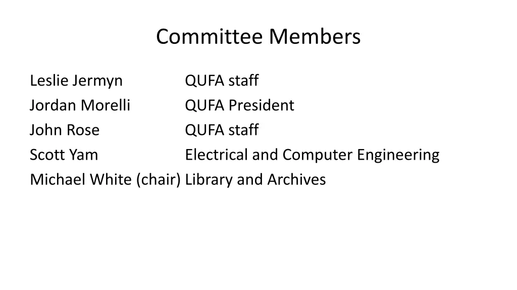 committee members