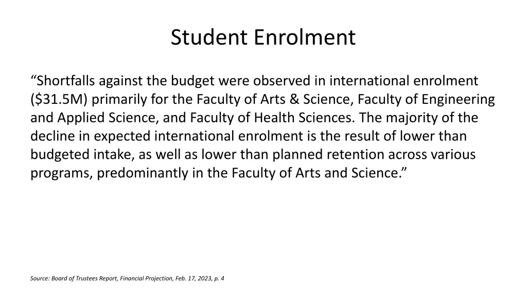 student enrolment