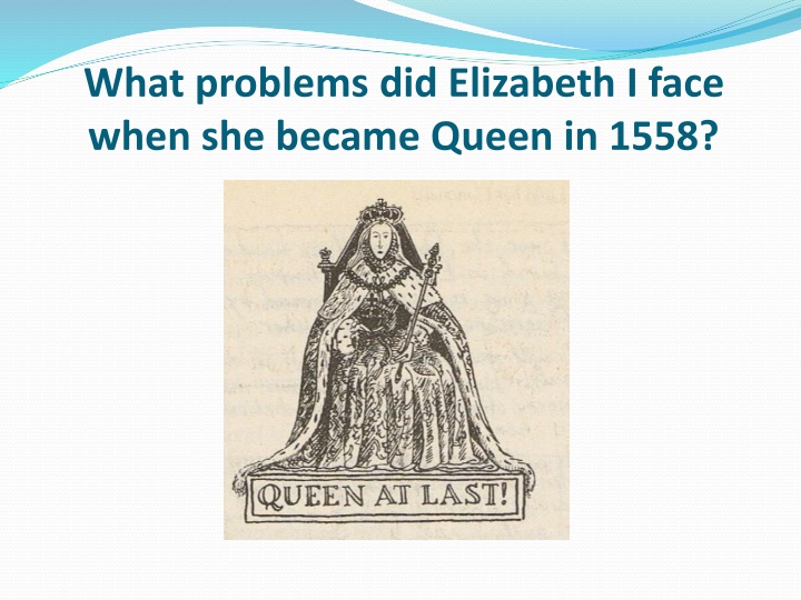 what problems did elizabeth i face when