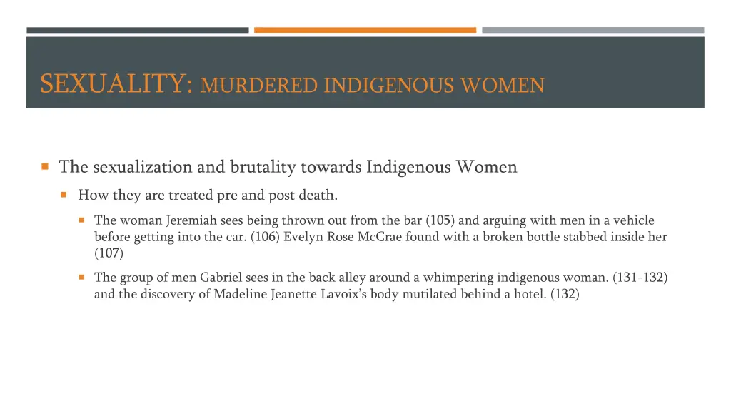 sexuality murdered indigenous women