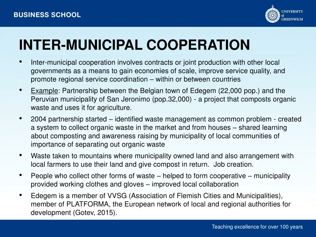 inter municipal cooperation inter municipal