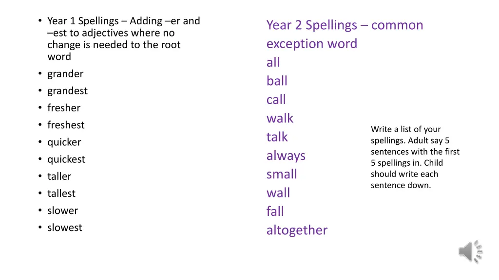 year 1 spellings adding er and est to adjectives