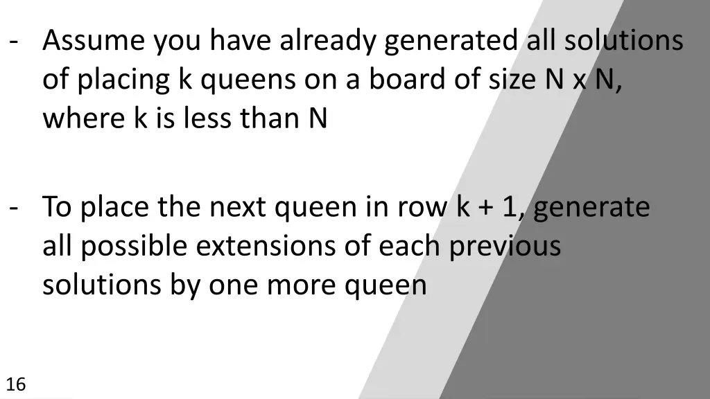 assume you have already generated all solutions