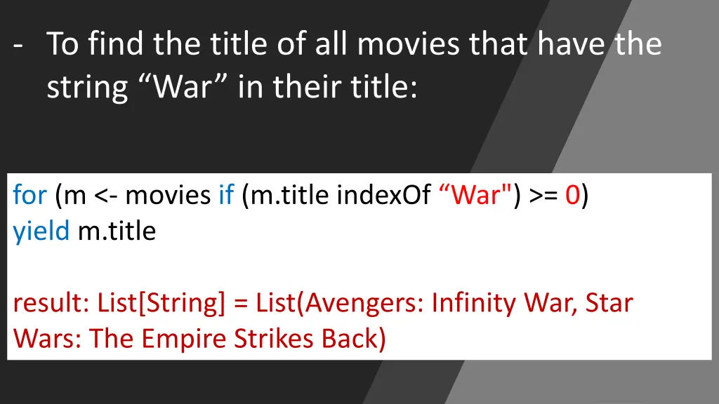 to find the title of all movies that have