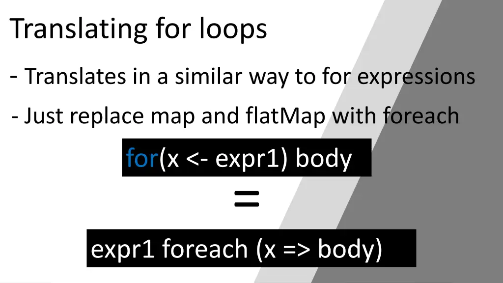 translating for loops