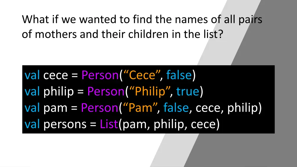 what if we wanted to find the names of all pairs