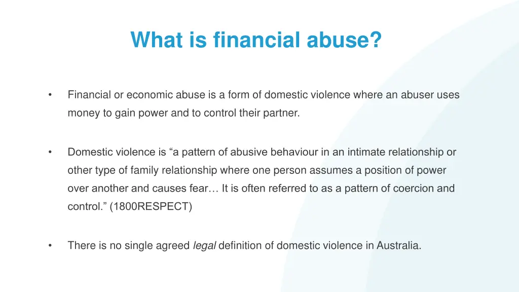 what is financial abuse