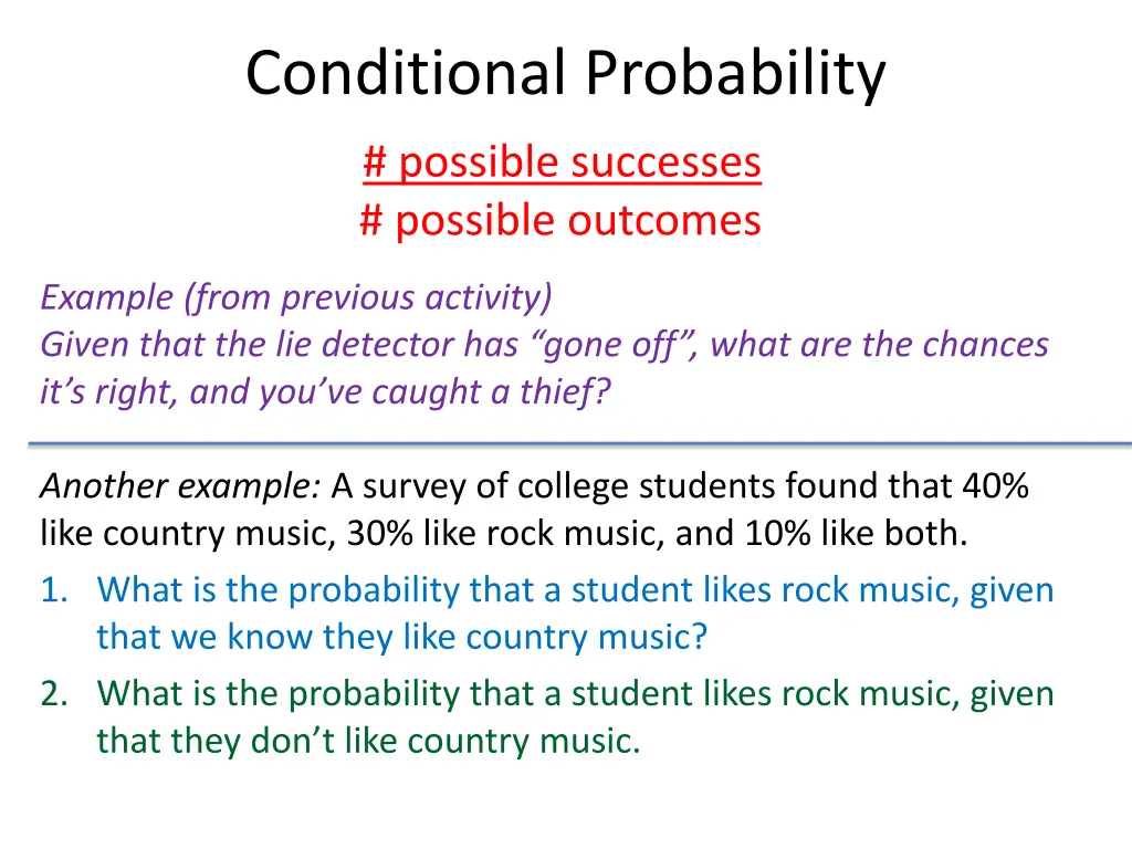 conditional probability 1