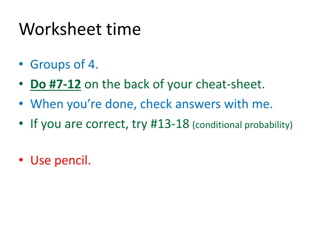 worksheet time