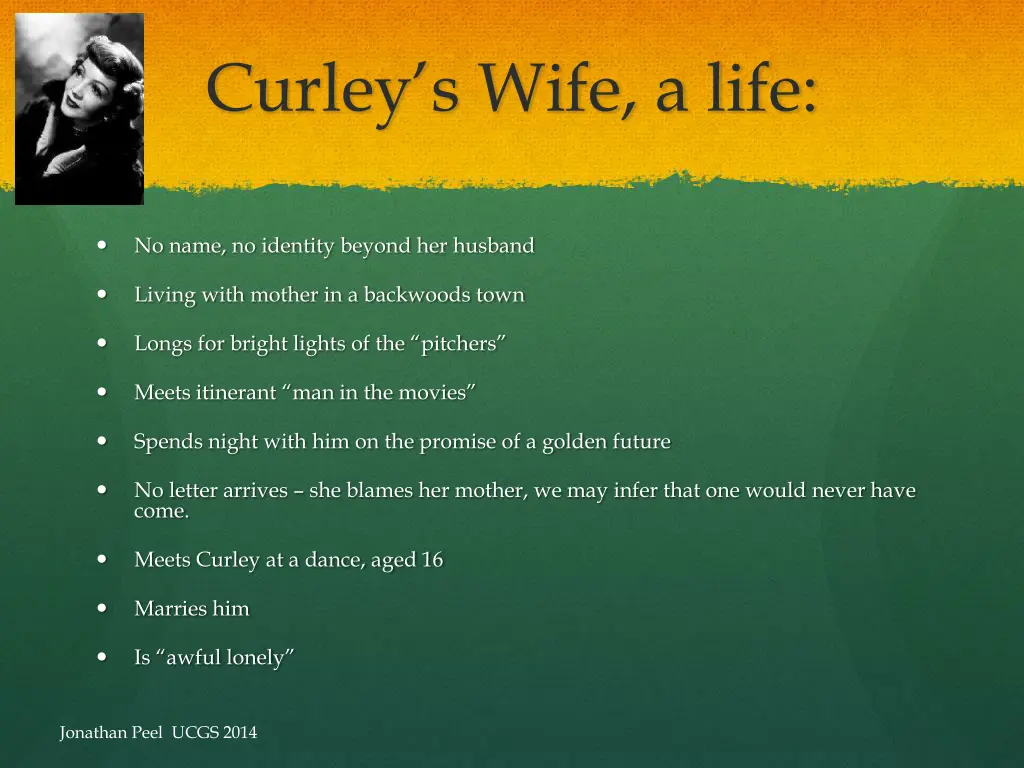 curley s wife a life