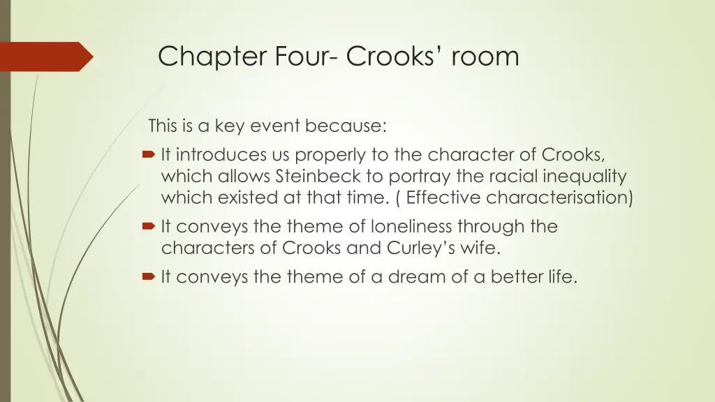 chapter four crooks room