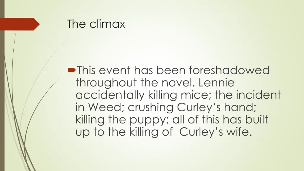 the climax