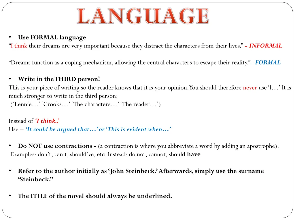 language