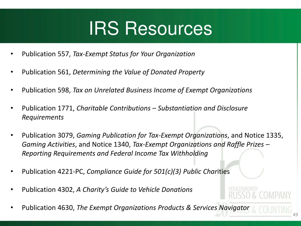 irs resources