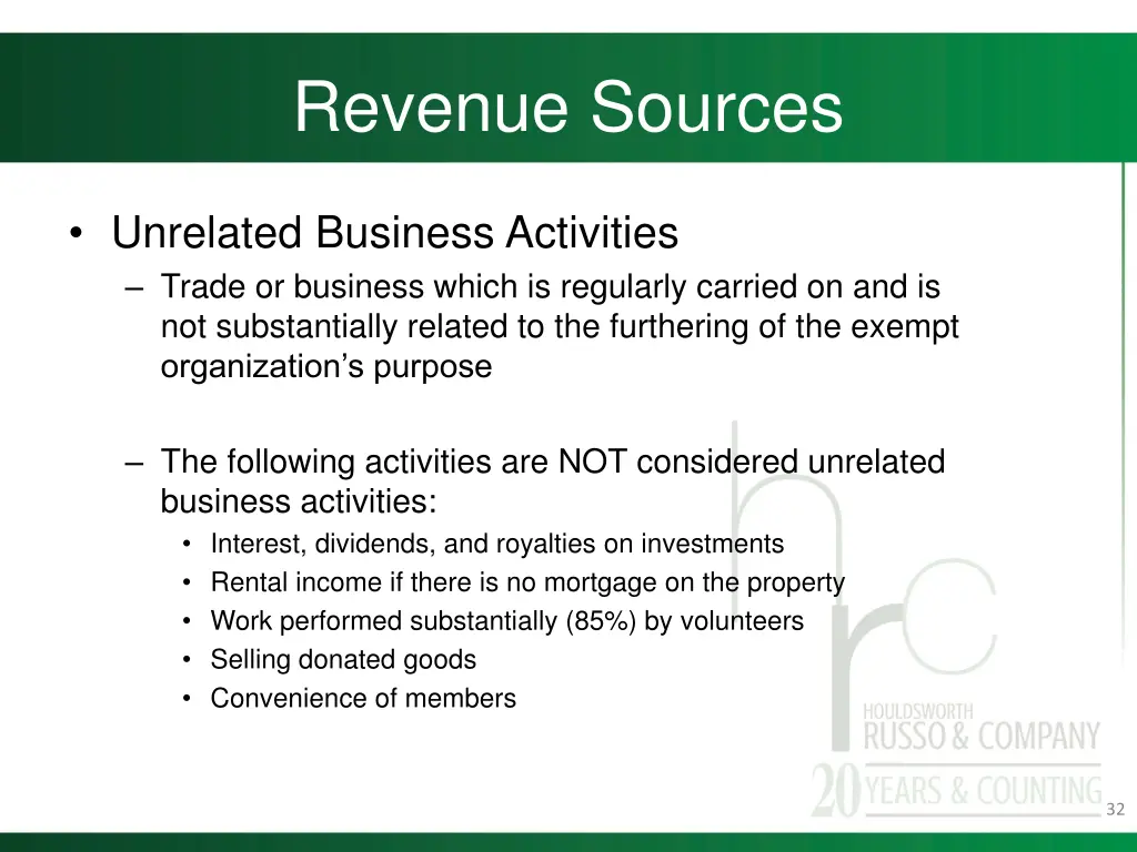 revenue sources 5