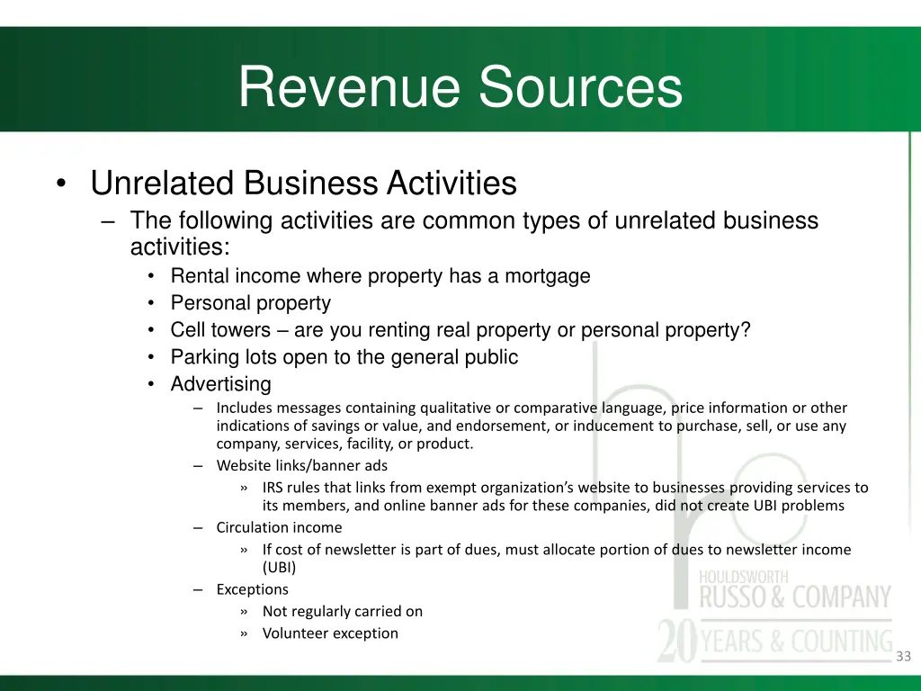 revenue sources 6