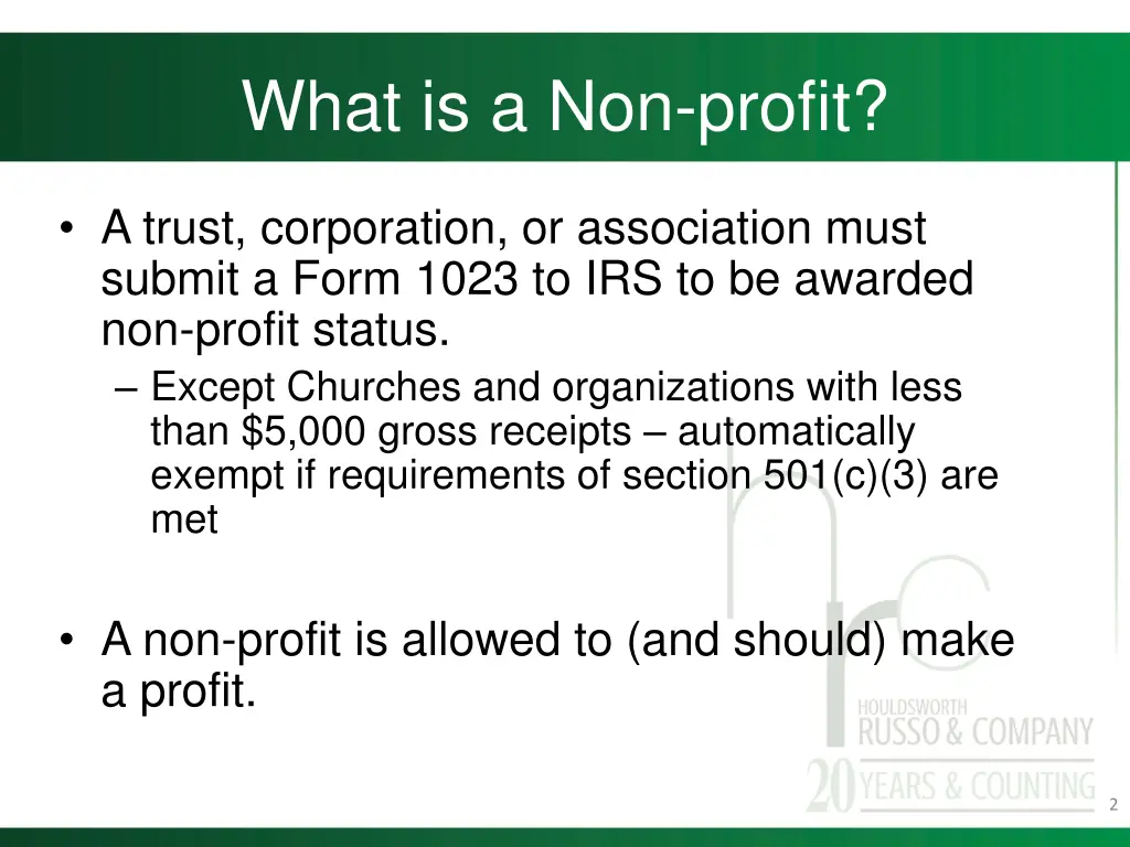 what is a non profit