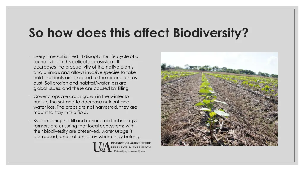 so how does this affect biodiversity