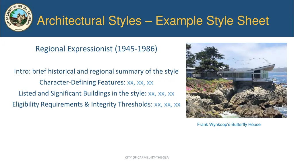 architectural styles example style sheet