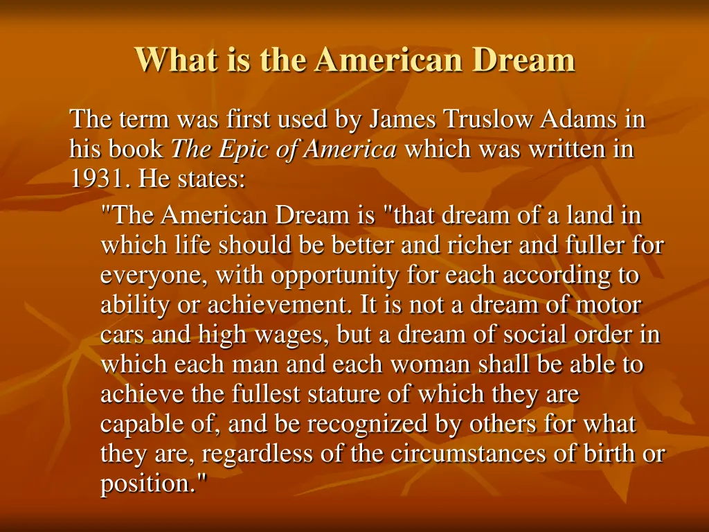 what is the american dream