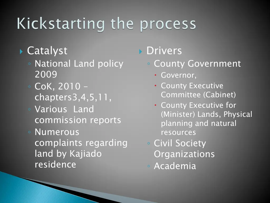 catalyst national land policy 2009 cok 2010