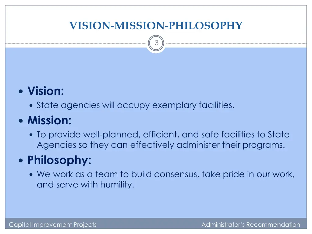 vision mission philosophy