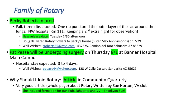 family of rotary family of rotary