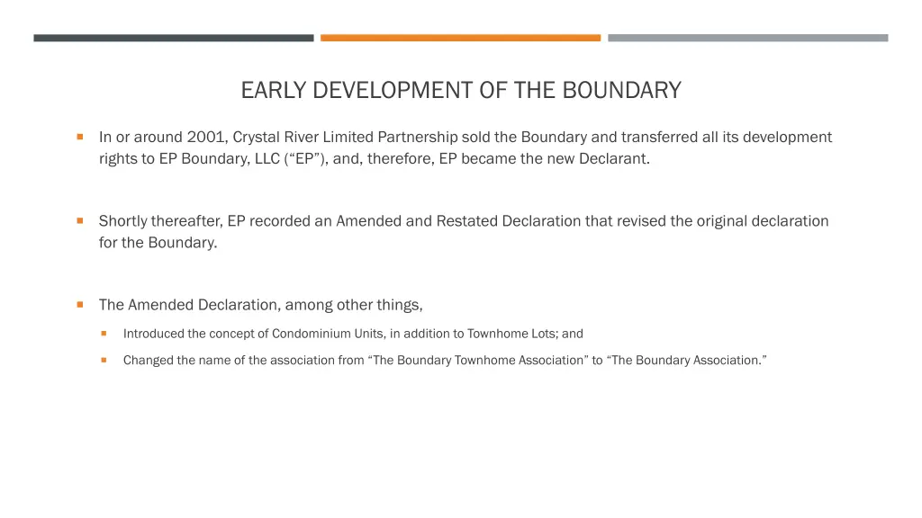 early development of the boundary