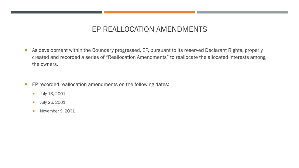 ep reallocation amendments