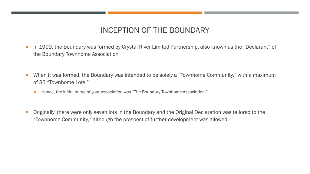 inception of the boundary