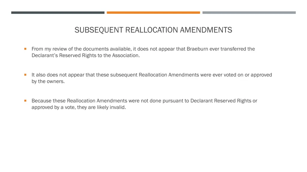 subsequent reallocation amendments 1