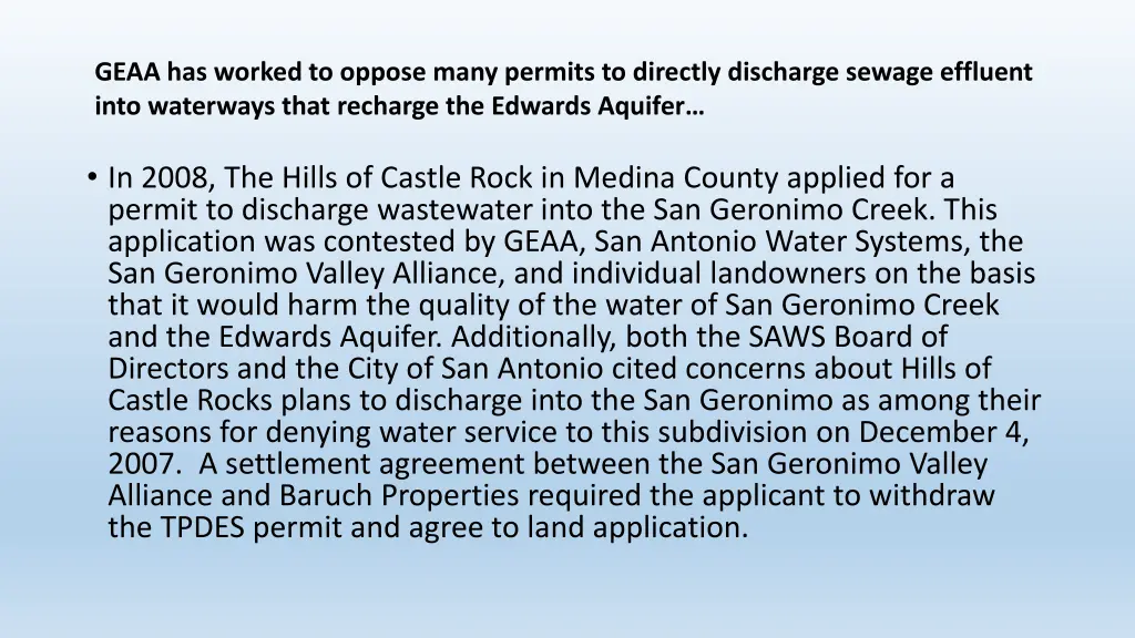 geaa has worked to oppose many permits 1