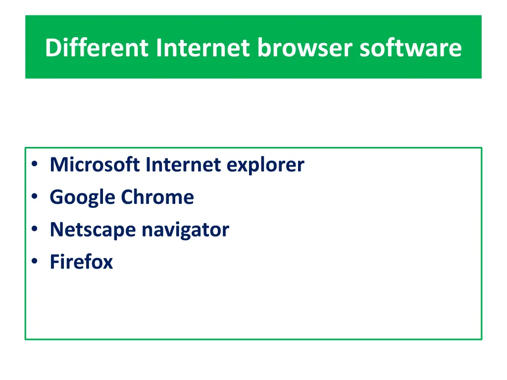 different internet browser software