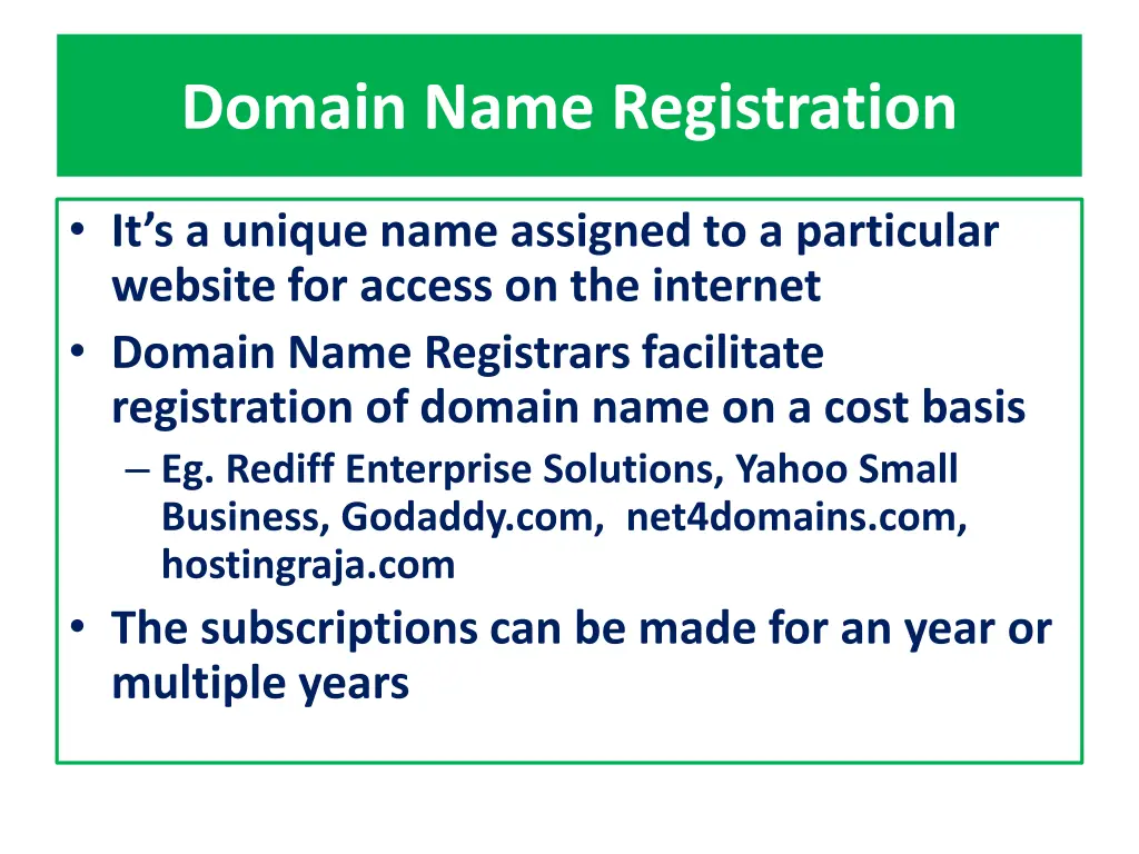 domain name registration