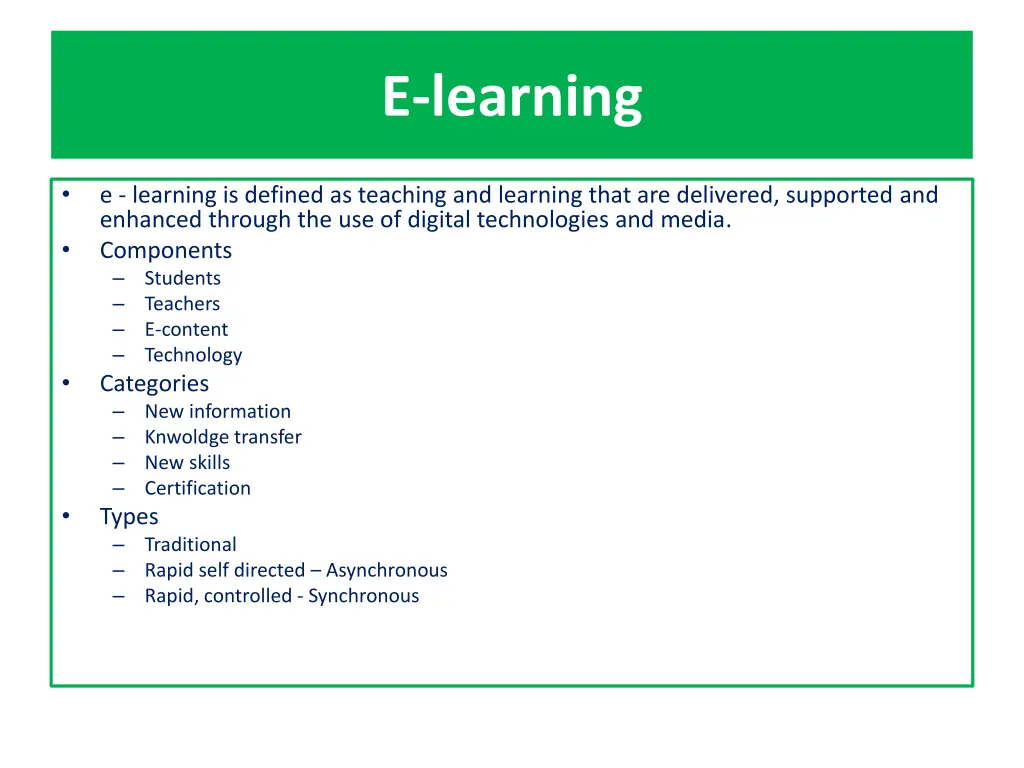 e learning