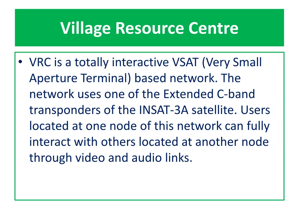 village resource centre