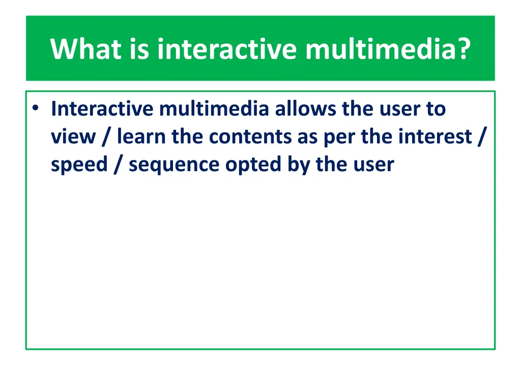 what is interactive multimedia