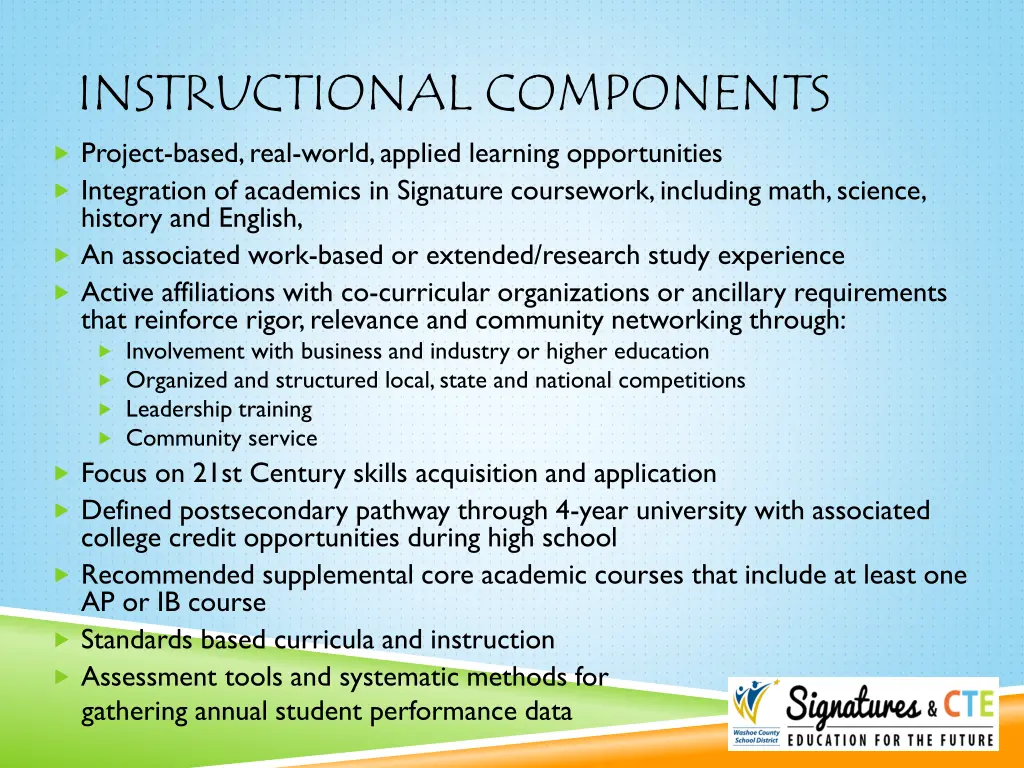 instructional components