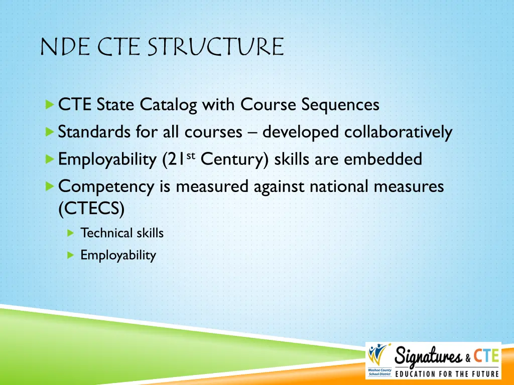 nde cte structure