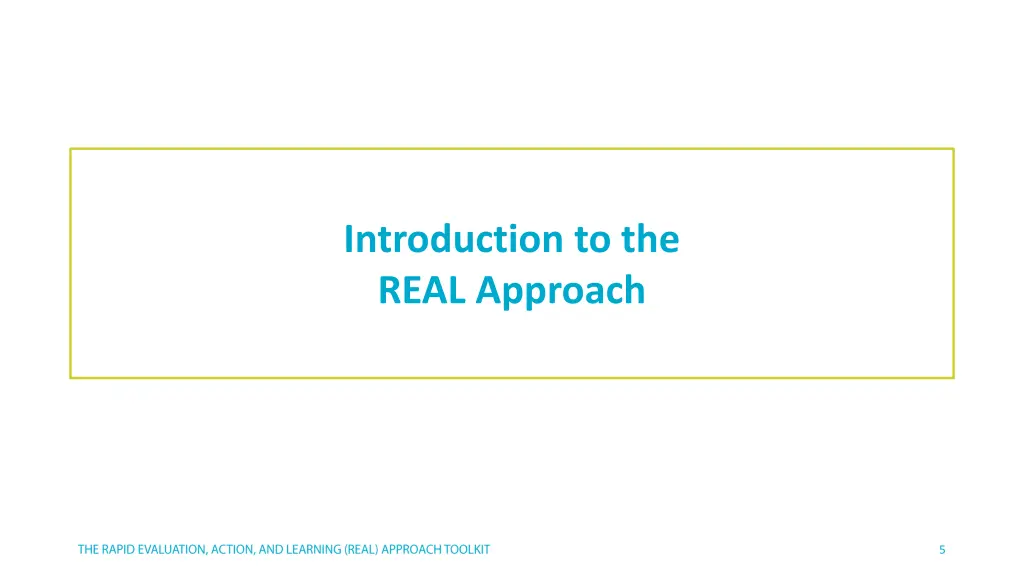 introduction to the real approach