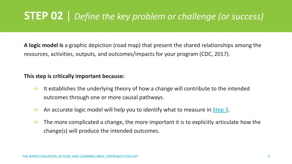 step 02 define the key problem or challenge