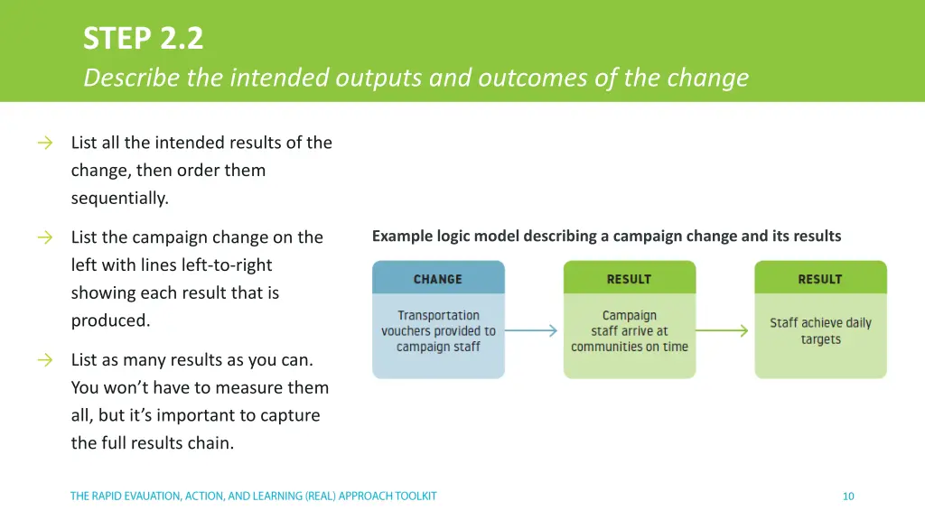 step 2 2 describe the intended outputs