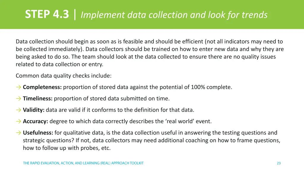 step 4 3 implement data collection and look